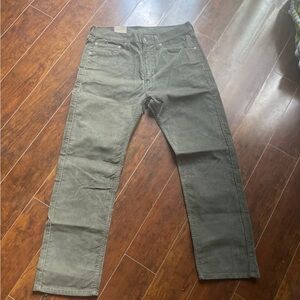 Levis 505 corduroy 34x29 brand new olive green